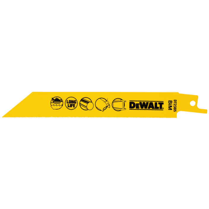 DeWalt DT2385-QZ 152mm Bi-Metal Reciprocating Saw Blades - For Fine Cuts In Metal (S922AF) Pack x 5