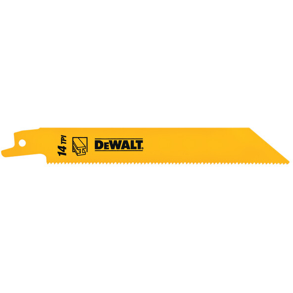 DeWalt DT2361-QZ 152mm Bi-Metal Reciprocating Saw Blades - For fast Cuts In Metal (S922BF) Pack x 5