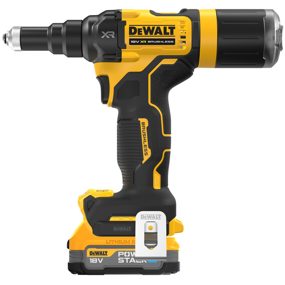 DeWalt DCF403E1T-GB 18v XR 3/16" (4.8mm) Brushless Riveter With 1 x 1.7Ah Compact Powerstack In TSTAK