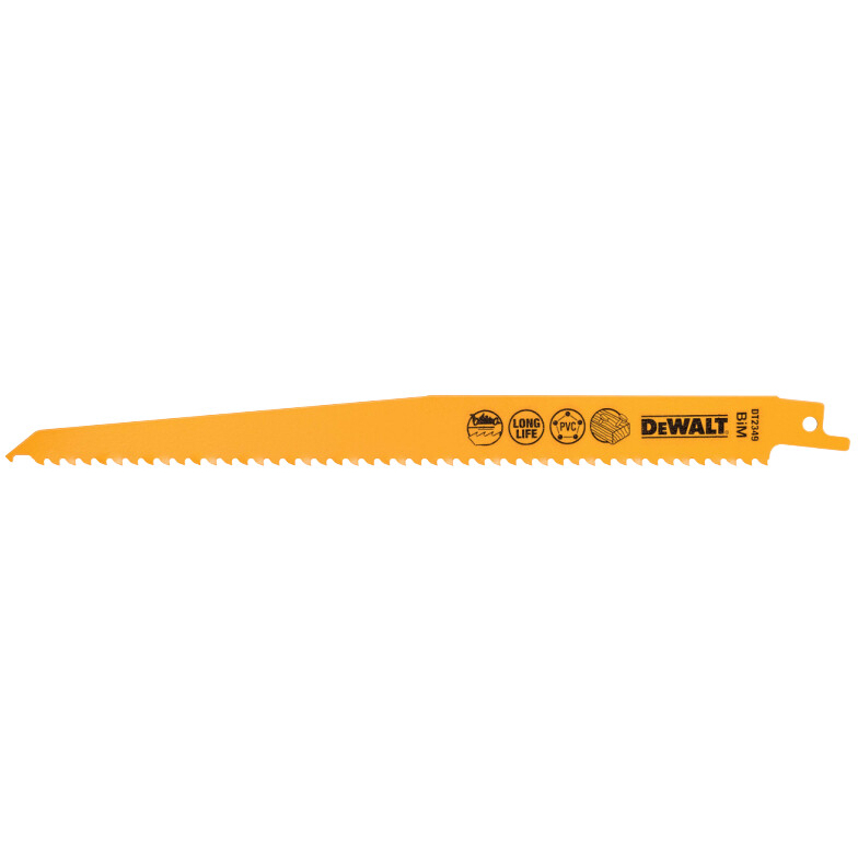 DeWalt DT2349-QZ 228mm Bi-Metal Reciprocating Saw Blades - For Fast Cuts In Wood With Nails (S1111VF) Pack x 5