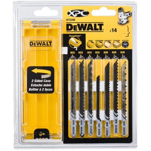 DeWalt DT2298-QZ 14 Blade Set in Two Sided Case