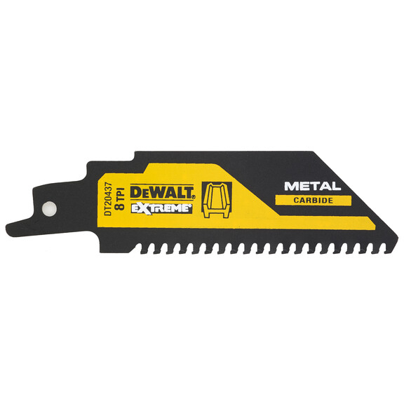 DeWalt DT20437-QZ  EXTREME® Carbide Recip Blade 102mm Metal 8TPI 1pk