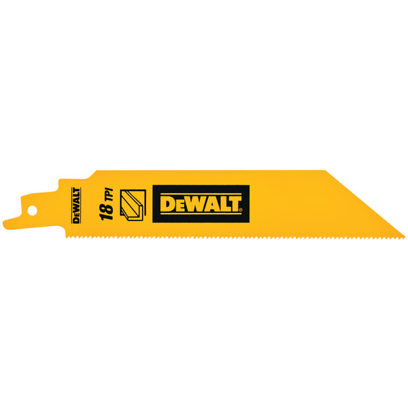 DeWalt DT2404-QZ 150mm Bi-Metal Reciprocating Saw Blades - For Metal Cutting (S123XF) Pack x 5