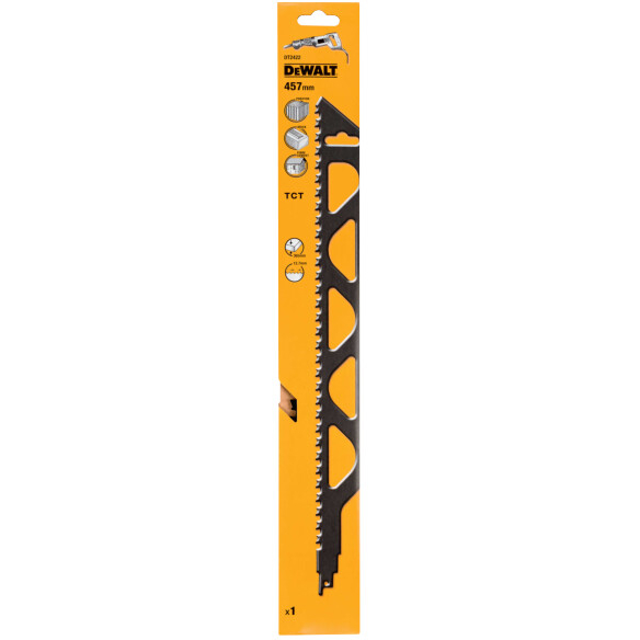 DeWalt DT2422-QZ 457mm TCT Reciprocating Saw Blade For Aerated Concrete (S2243HM) Pack x 1