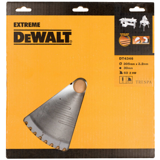 DeWalt DT4346-QZ Extreme Workshop Circular Saw Blade 305mm 60T Arbor DIA - 30mm