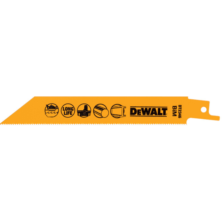 DeWalt DT2346-QZ 152mm Bi-Metal Reciprocating Saw Blades - For Metal Cutting (S922EF) Pack x 5