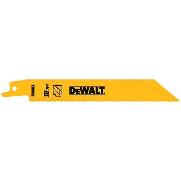 DeWalt DT2384-QZ 152mm Bi-Metal Reciprocating Saw Blades - For Fast Cuts In Metal (S922EF) Pack x 5