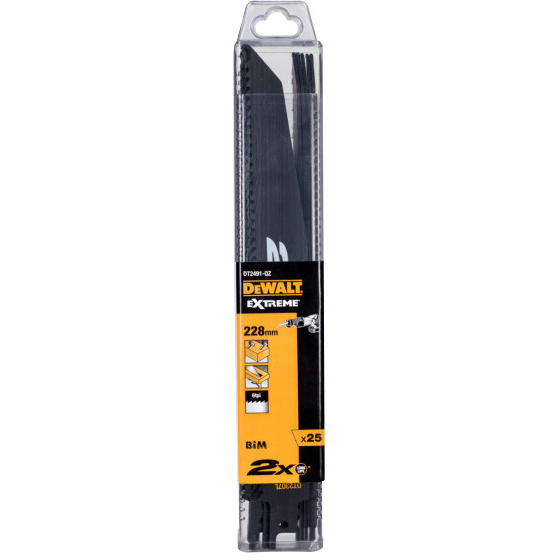 DeWalt DT2491-QZ 228mm EXTREME Reciprocating Saw Blades Bulk Pack x 25