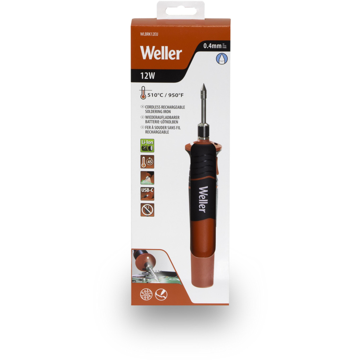 Weller WELBRK12N Cordless Rechargeable Soldering Iron 12W