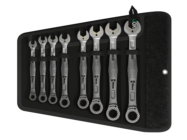 Wera 020012 8 Piece Joker Ratchet Spanner Set AF with Pouch WER020012