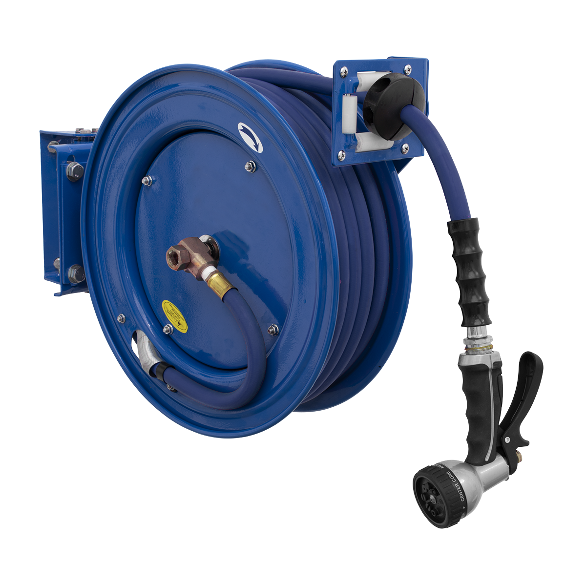 Sealey WHR1512 Heavy-Duty Retractable Water Hose Reel 15m &oslash;13mm ID Rubber Hose
