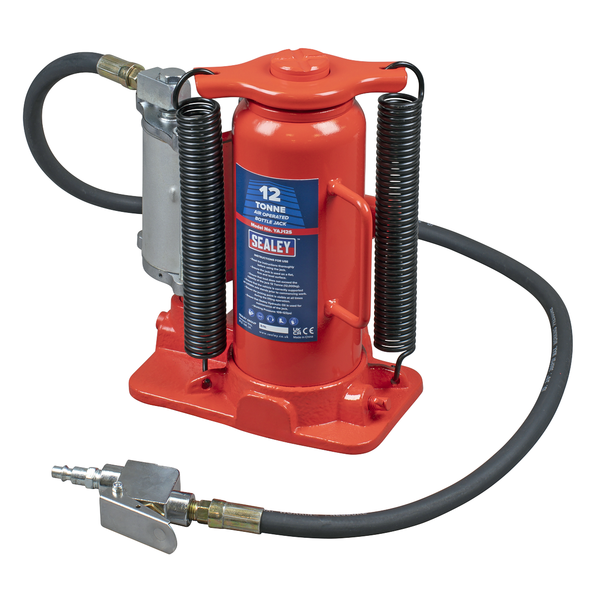 Sealey YAJ12S Air Operated Hydraulic Bottle Jack 12 Tonne
