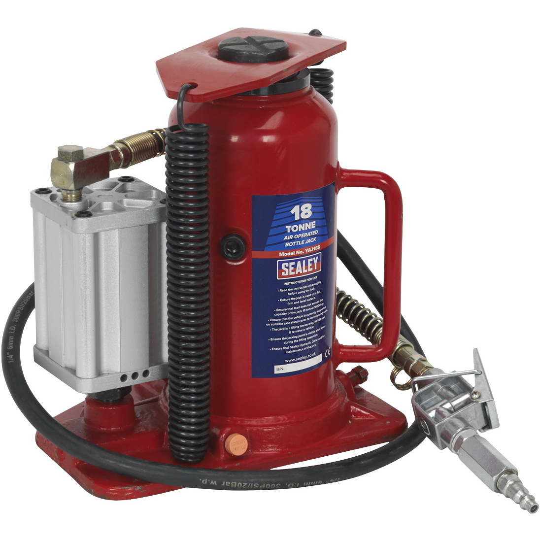 Sealey YAJ18S Air Operated Bottle Jack 18tonne