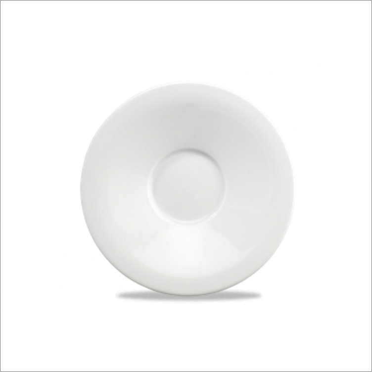 Churchill ZCA POS61 Art De Cuisine White Porcelain Broad Rimmed Tea Saucer