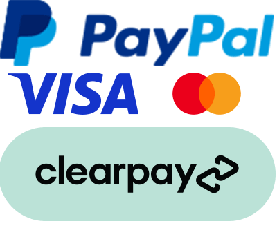 Accepting PayPal, Mastercard, Visa and Clearpay